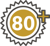 icon of a 80+ badge